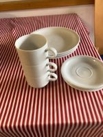 3 Tassen und Unterteller von Winterling, weiss