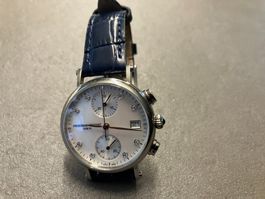 Frederique Constant Uhr Damen Chronograph Lederband Brillant
