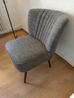 2x Retro Stühle, Muscheldesign, grau, top Zustand