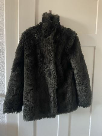 Giacomo Black Label Kunstpelz Jacke dunkelgrün