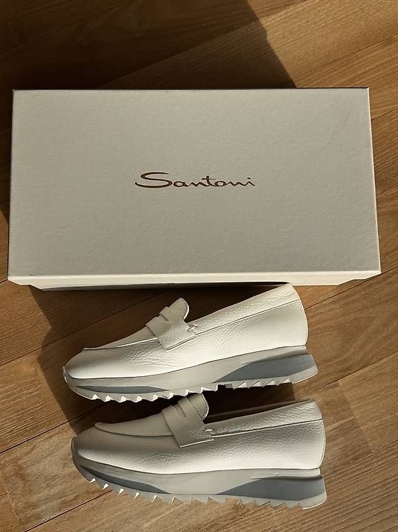 Santoni Damenschuhe: Santoni Leder Sneaker weiss Gr 39,5 – Gebraucht aus Sirnach von Hispanita 3