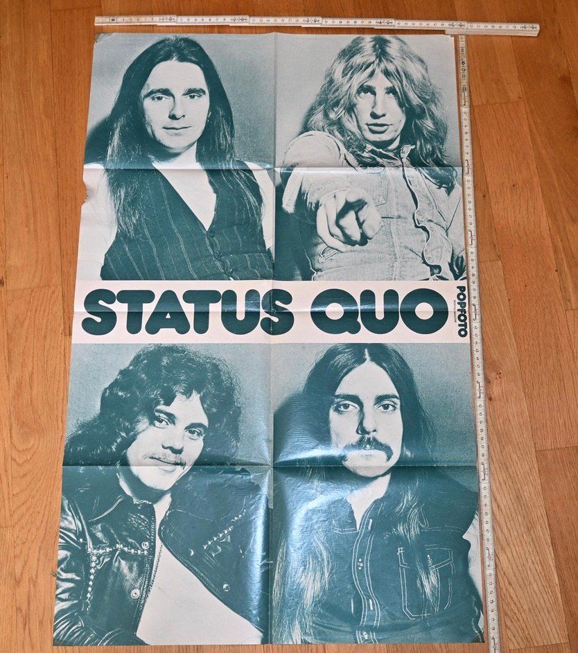 Riviste & Magazine: VINTAGE popfoto Poster STATUS QUO gross – Usato da Pfaffhausen venduto da mono_rec