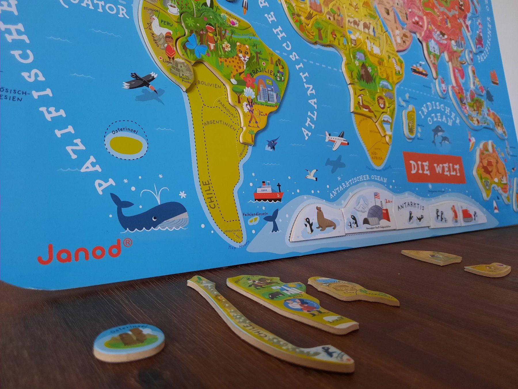 Janod Puzzle: Puzzle Weltkarte von Janod – Usato da Ehrendingen venduto da Glsa 3