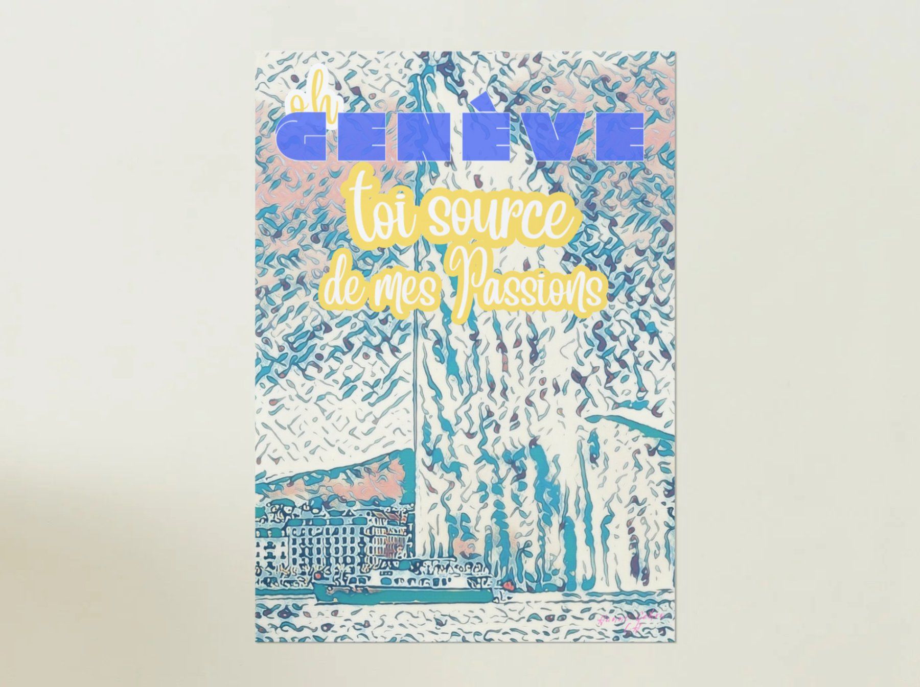 Poster & Bilder: ein Hanni Gehrn Poster von Genf – Neu und originalverpackt aus Zürich von Posterrama 1