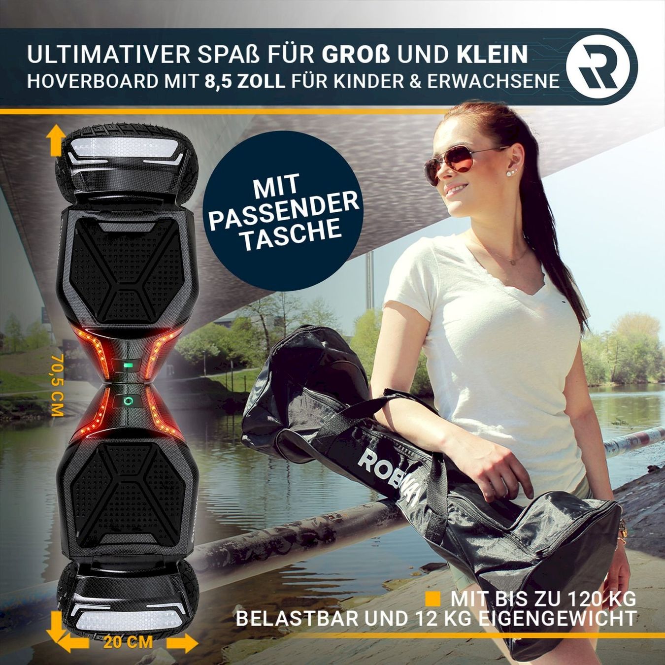 Robway Hoverboards: Robway X2 Hoverboard 8.5 Zoll 700W – Neu und originalverpackt aus Bottighofen von zaap 7