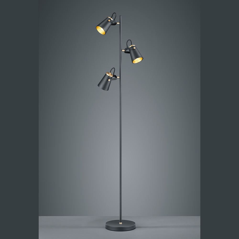 Lampade: Stehleuchte, Schwarz, 3 Strahler – Nuovo (secondo la descrizione) da Kreuzlingen venduto da Smart-Light