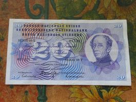 SUISSE  20  Francs  1970  (1437)  Billet
