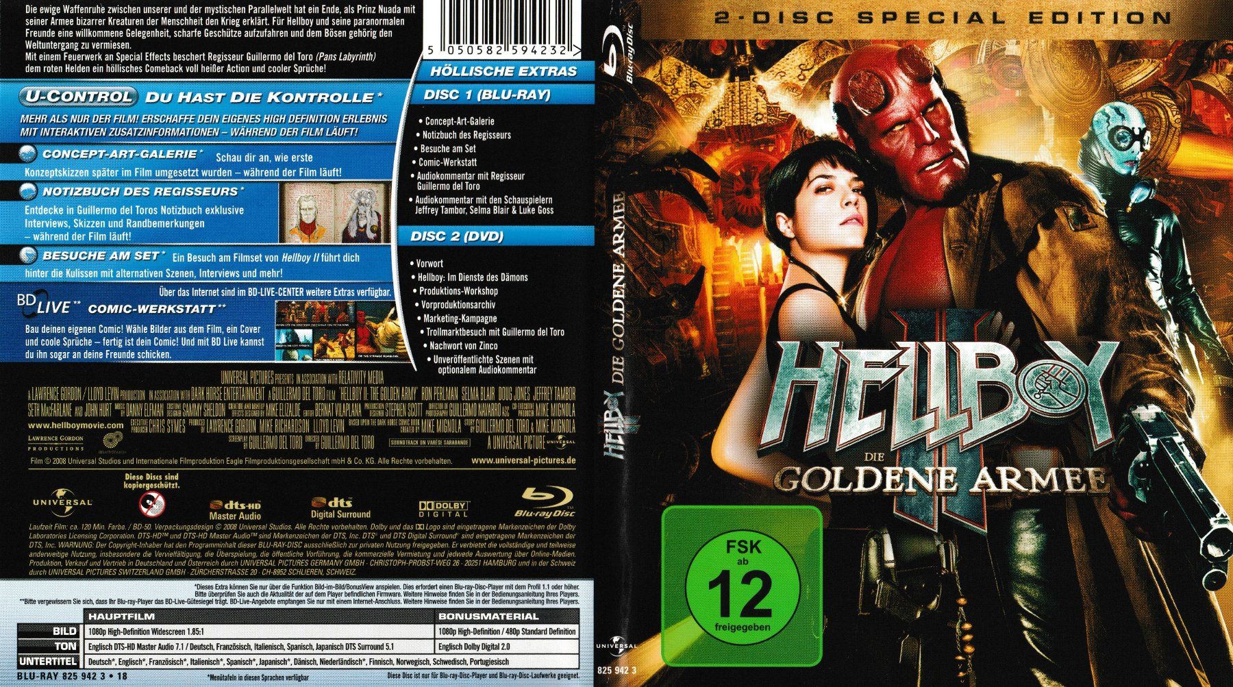 Tutti i DVDs: Blu-Ray - Hellboy – Die goldene Armee - 2Disc Edition – Usato da Langnau am Albis venduto da MediaRescuerKeLoX