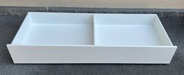 Bettkasten weiss mit Rollen - 140 x 58 x 23.5 cm