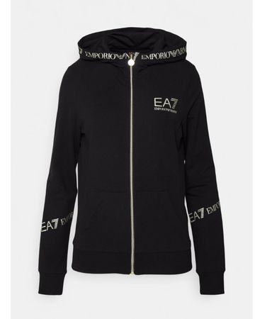 EA7 Sweatjacke mit Kapuze, Gr. L (M) Neu schwarz/gold