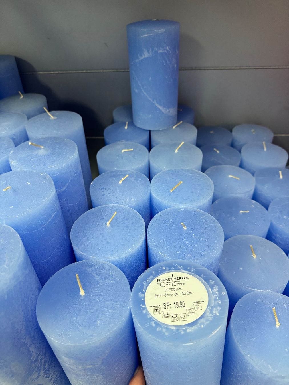 Candele: 048 Posten Raureif Kerzen hellblau aus Liquidation – Nuovo (secondo la descrizione) da Derendingen venduto da Meisterstuecke 7