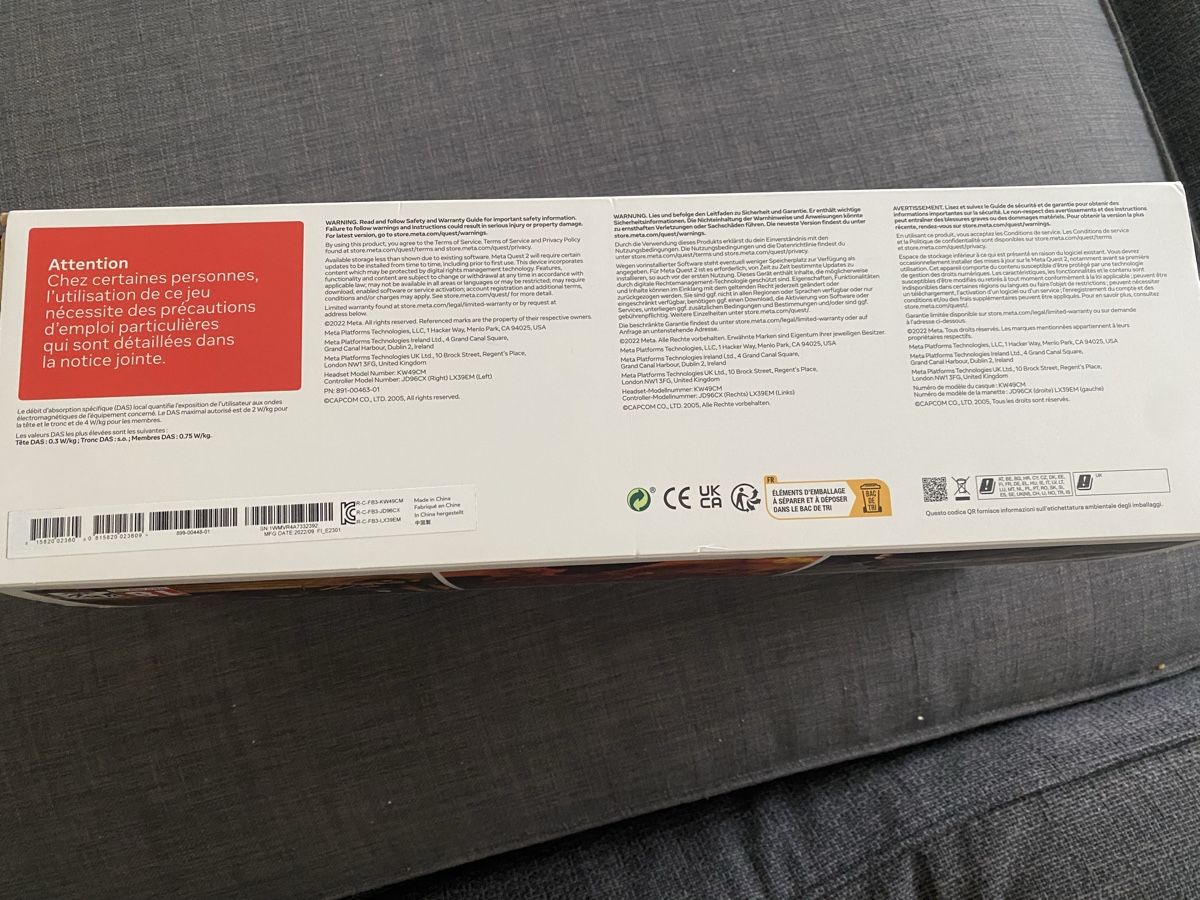 Meta Casque VR: Meta Quest 2 VR Brille 128 GB – D'occasion à Ramiswil par A.R.92 4