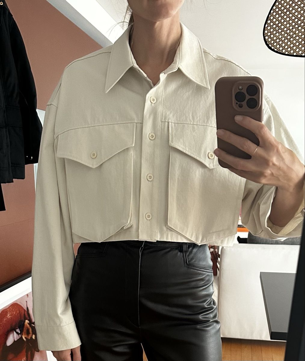 Giacche: Beige 100% Cotton Cropped Jacket/Blouson – Usato da Luzern venduto da ida_hv2y 5