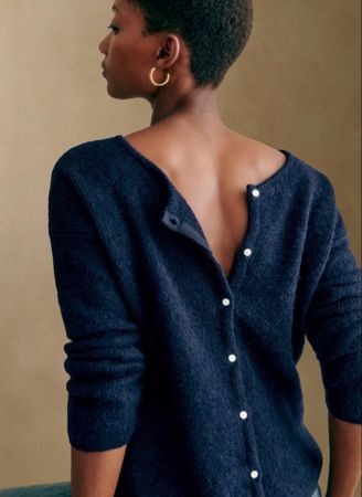 Sezane Gaspard Cardigan Navy Grösse S