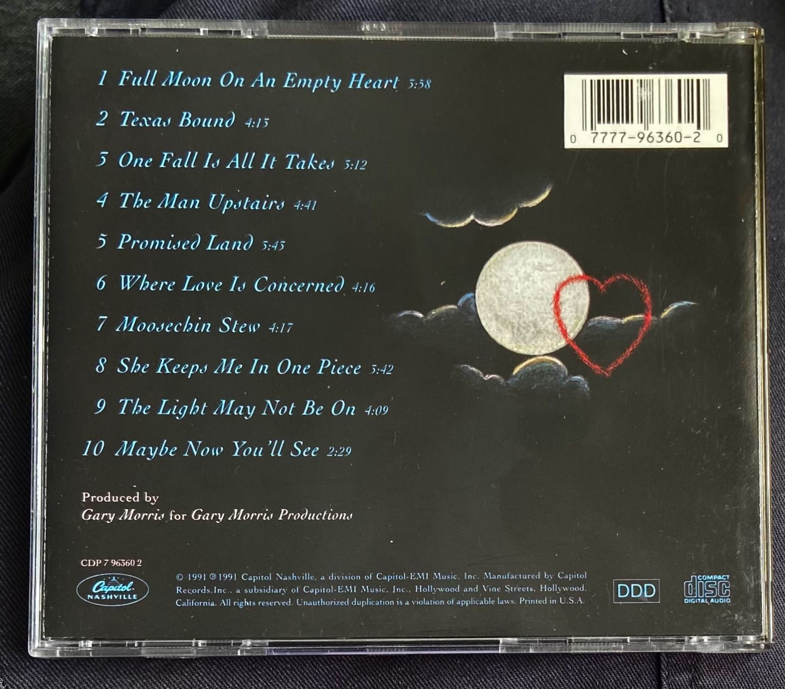 CDs: Gary Morris CD Full Moon Empty Heart (1991) – Gebraucht aus Luzern von Lycka 1