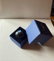 Original Swarovski Damenring – blauer facettierter Kristall