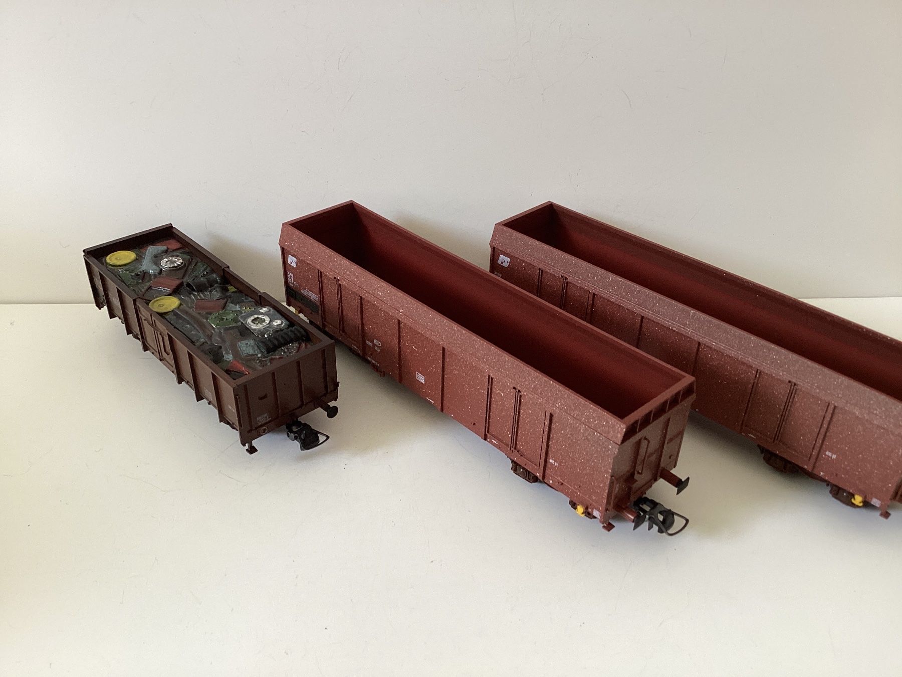 Kleinbahn Modellini di ferrovie: Klein Modellbahn Güterwagen FS 1:87 H0 – Usato da Effretikon venduto da simtek_de 2