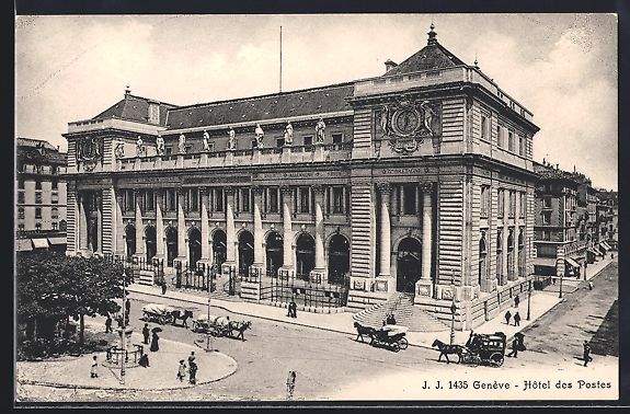 Ansichtskarten: AK Genève, Hotel des Postes – Gebraucht aus Berlin von bartko-reher