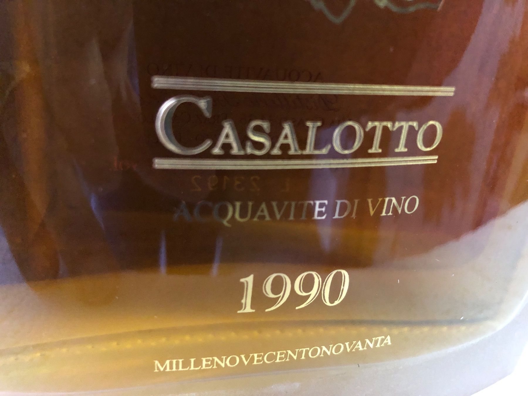 Berta Bevande alcoliche: Berta Casalotto RISERVA Aquavite 43%1990 – Nuovo e nell'imballaggio originale da Wöschnau venduto da Vinsale 4