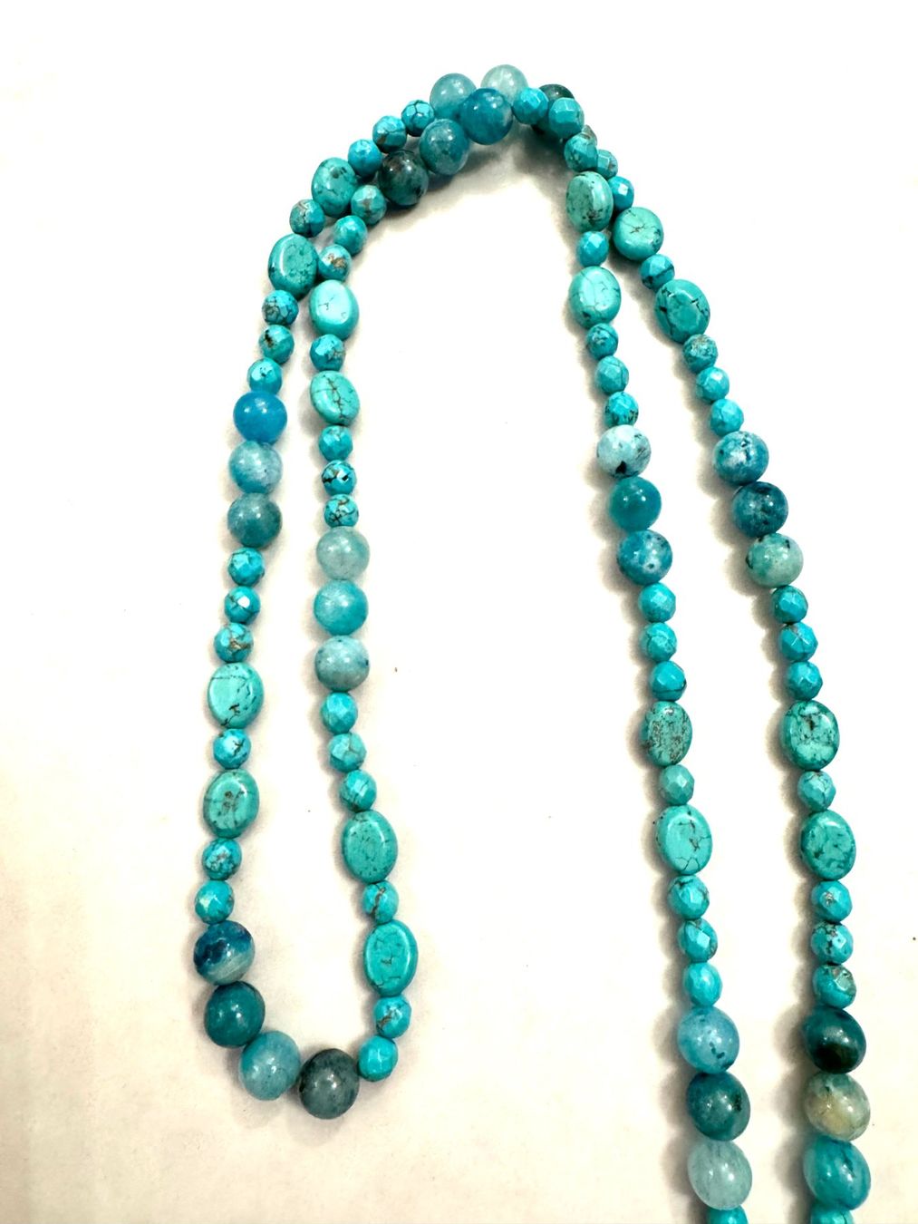 Catenine: NEU: Tuerkis-Amazonit Halskette mit Leder-Quaste - tuerkis – Nuovo e nell'imballaggio originale da Maienfeld venduto da Fashion_2009 3