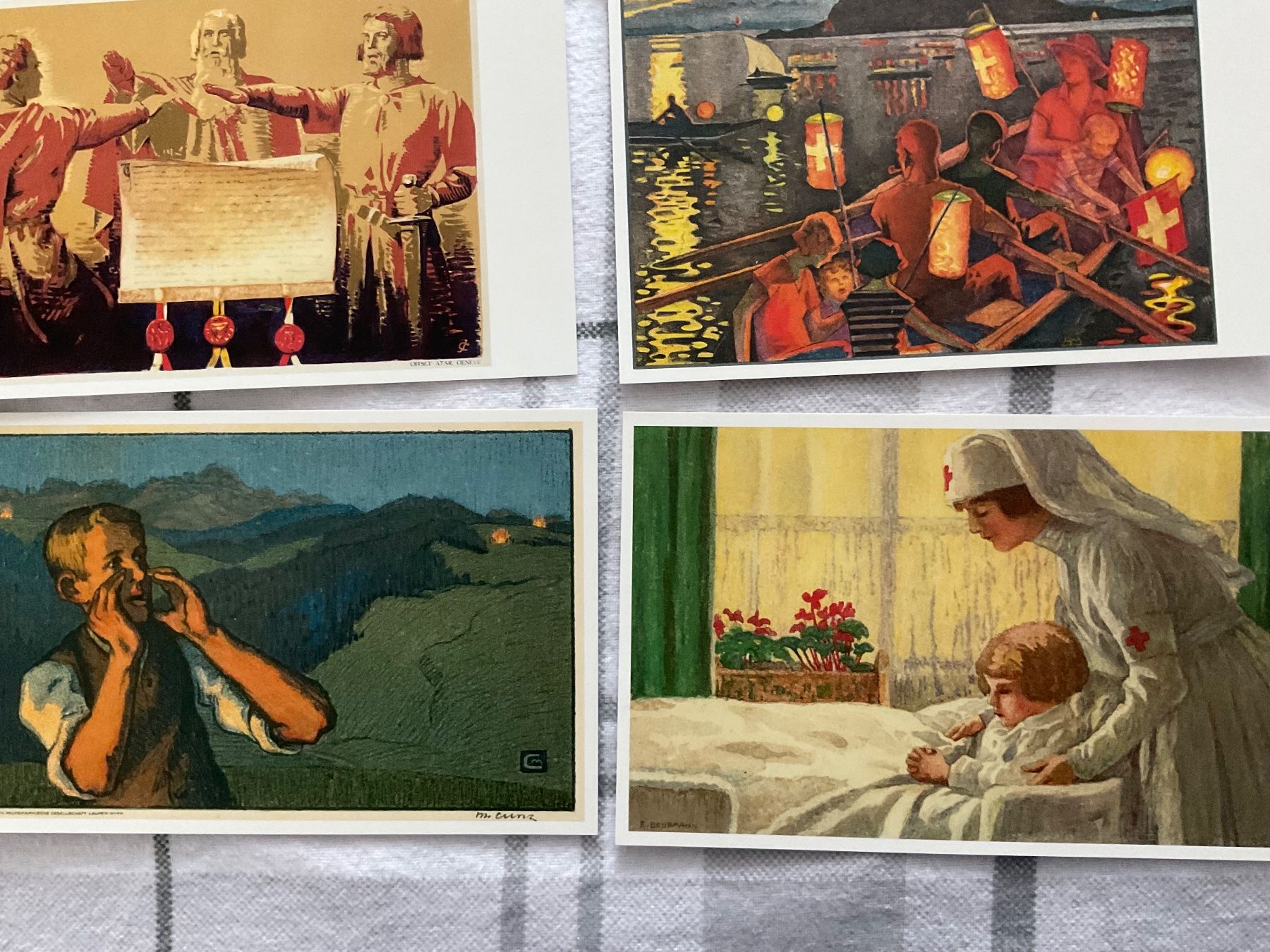 Cartoline postali: 20 AK Bundesfeier Postkarten, Reprints – Usato da Zürich venduto da tol_b7c7 6