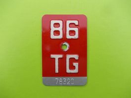 Zum 40. Geburtstag ! ... Velonummer / Fahrradnummer TG 86