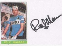 Autogrammfoto von Radrennfahrer Rolf Maurer CH, †