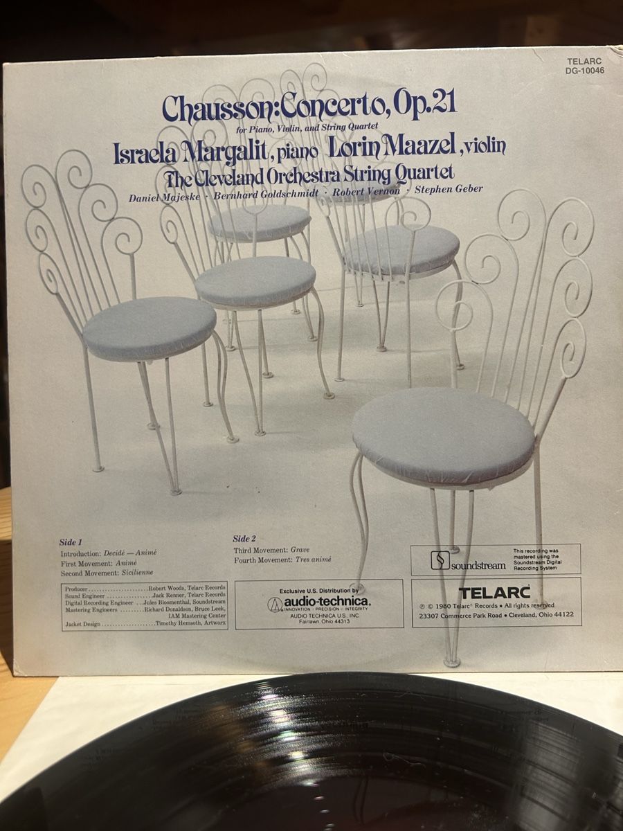 Dischi in vinile: Chausson: Concerto for piano, violin & string quartet TELARC – Usato da Haute-Nendaz venduto da Arzak 2