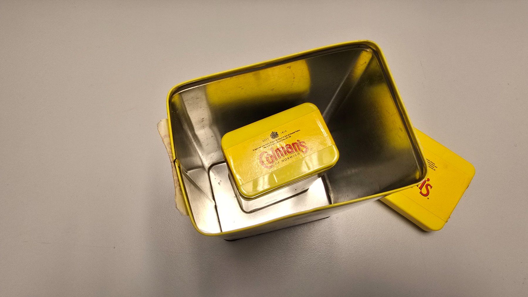 Behälter & Ähnliches: Colman's Senf Dose, Limited Edition, gelb – Neu (gemäss Beschreibung) aus Zürich von Bobesfee 6