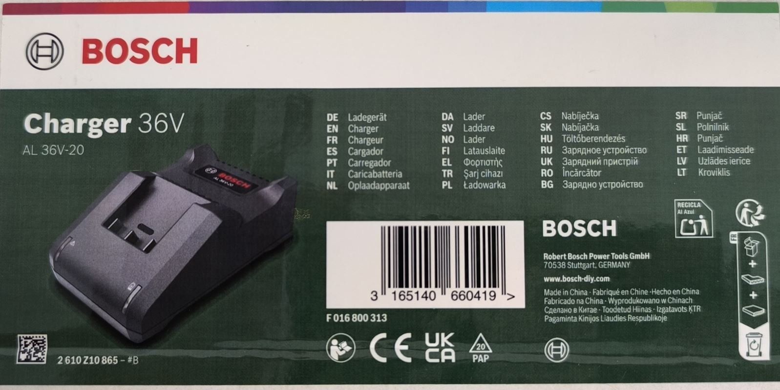 Bosch Caricabatterie: BOSCH Charger 36 V – Usato da Rüti ZH venduto da Restwert_Rueti_ZH