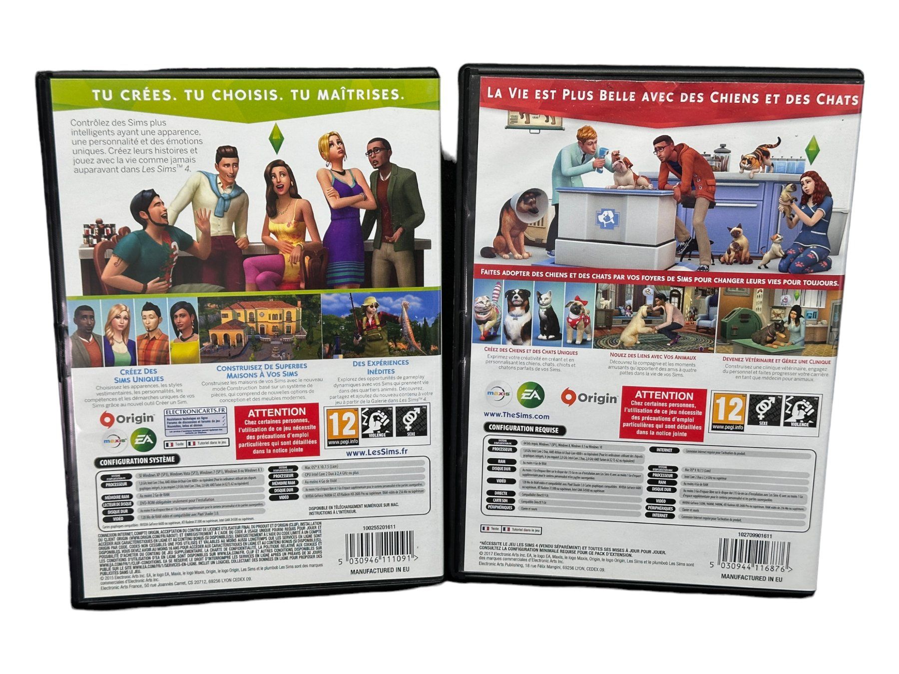 Microsoft Giochi: SIMS 4 + SIMS 4 Chiens et Chats jeux PC – Usato da Morges venduto da vintiques 1