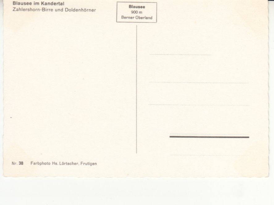 Cartes postales: Blausee ca. 1960 – D'occasion à Bürglen TG par StampGraf 1