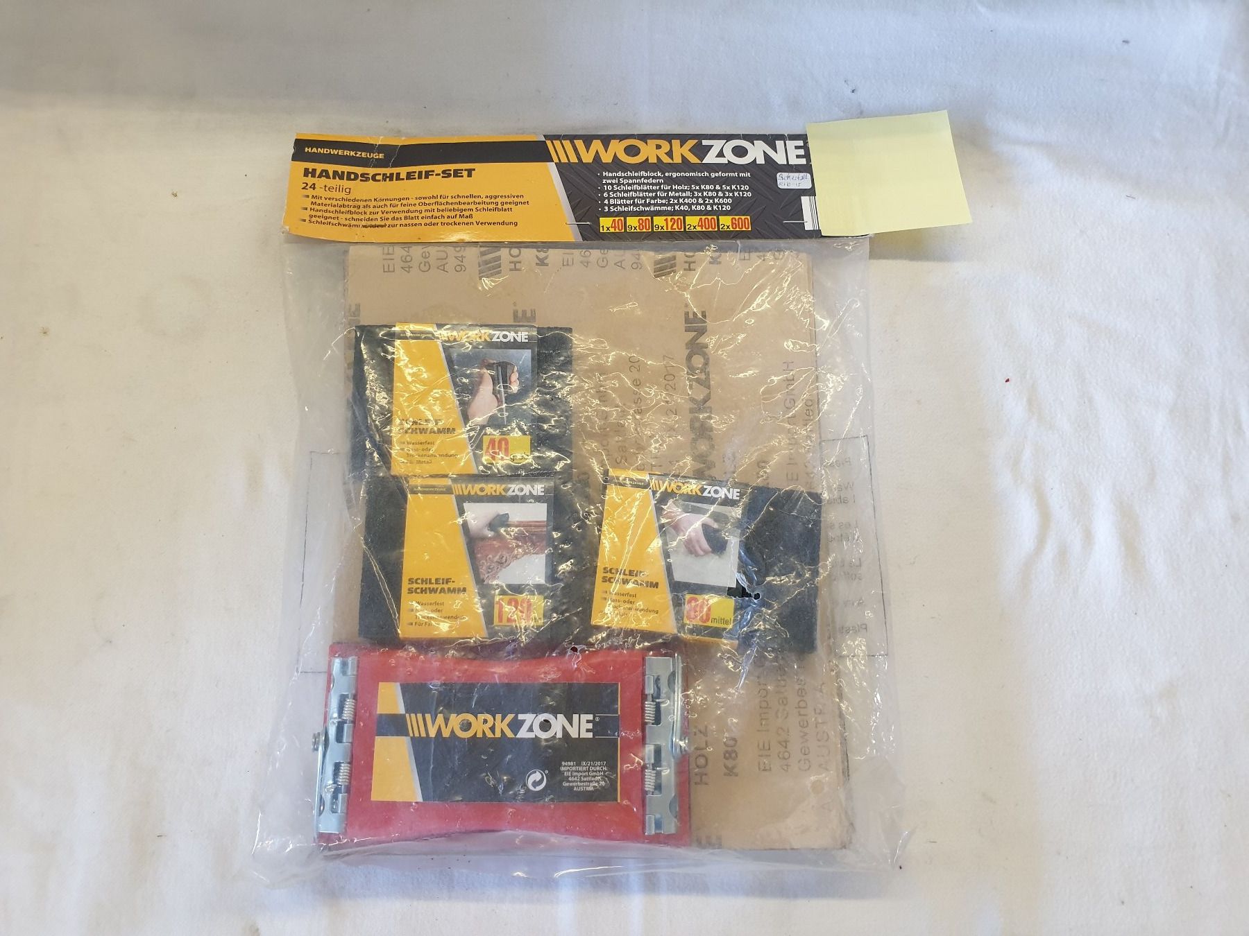 Tutti gli attrezzi: Work Zone Handschleif-Set 24 teilig neu , Versand 8.50 – Nuovo (secondo la descrizione) da Wädenswil venduto da tome70 1