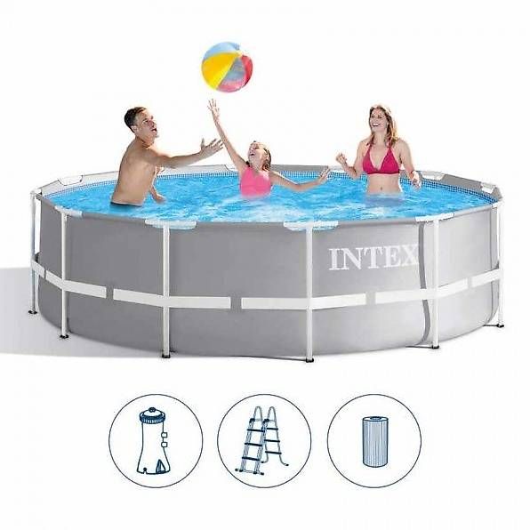 Schwimmbad: Runder Pool Ø 366 cm mit Filterpumpe & Poolreiniger – Gebraucht aus Uttigen von wytma