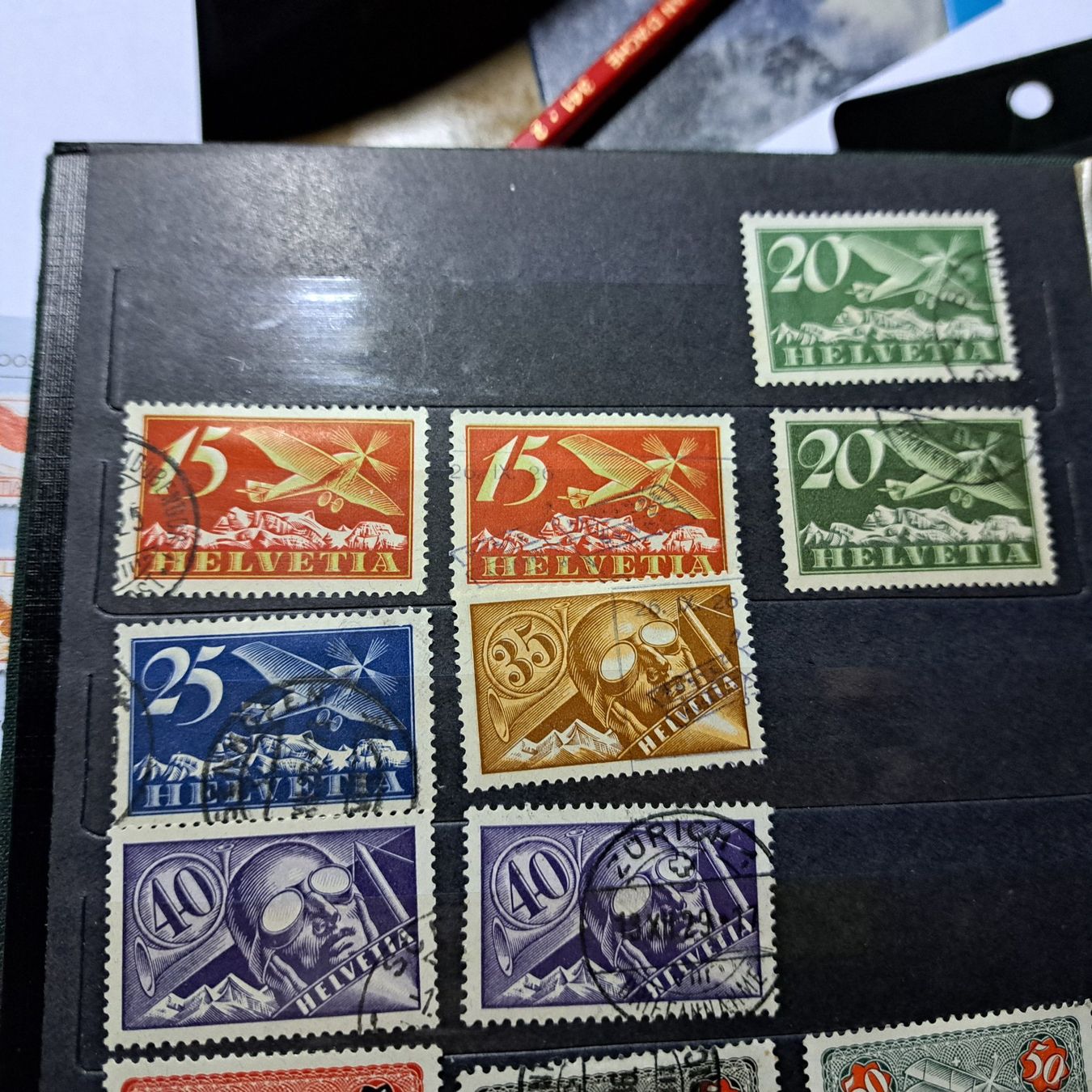 Tutti i francobolli: Flugpost Teilsammlung 1923 / 1937 – Usato da Wattenwil venduto da paku48 1