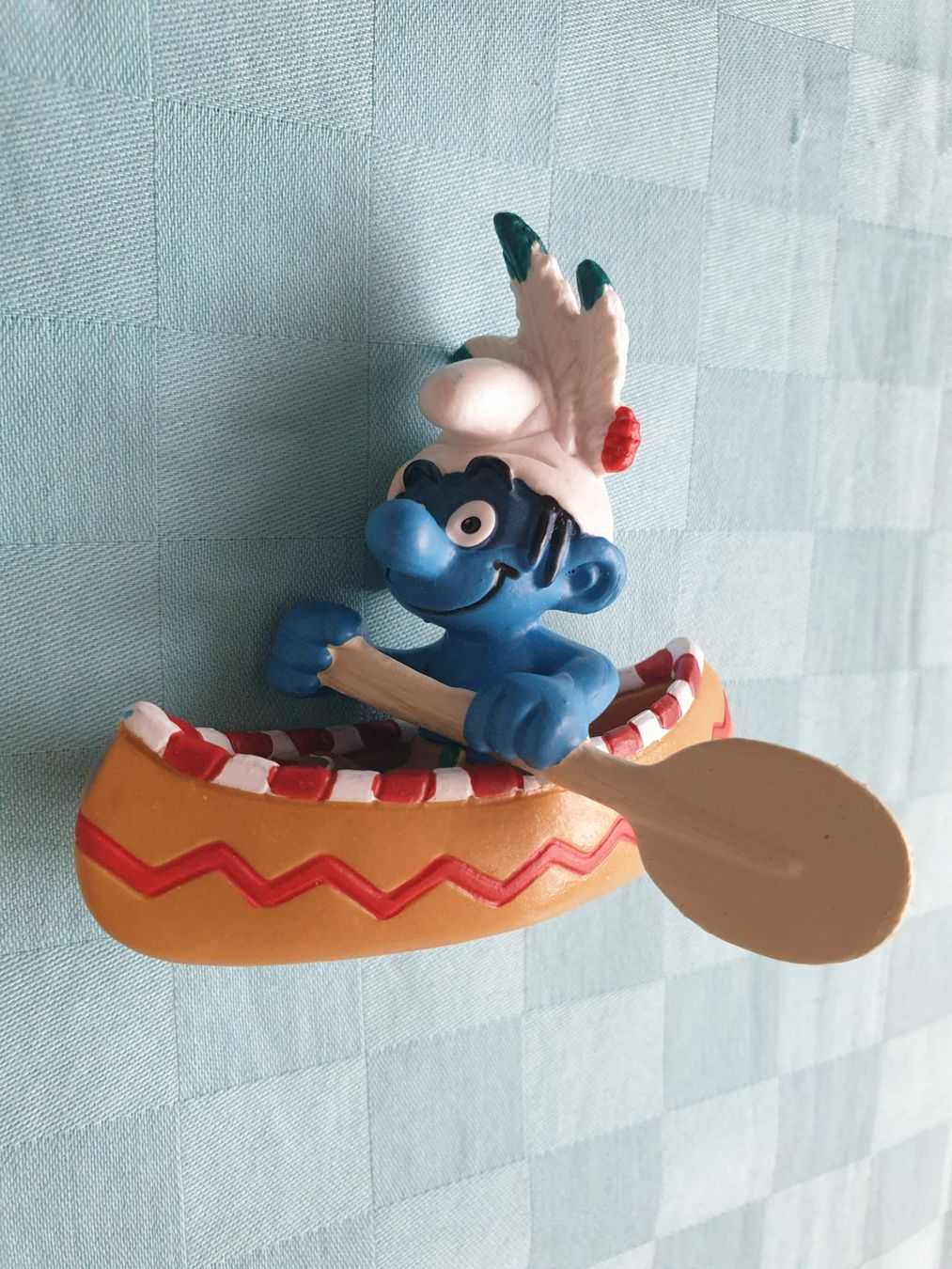 Schleich Statuette: Schlumpf Figur im Kanu – Usato da Mörschwil venduto da spirspi 2
