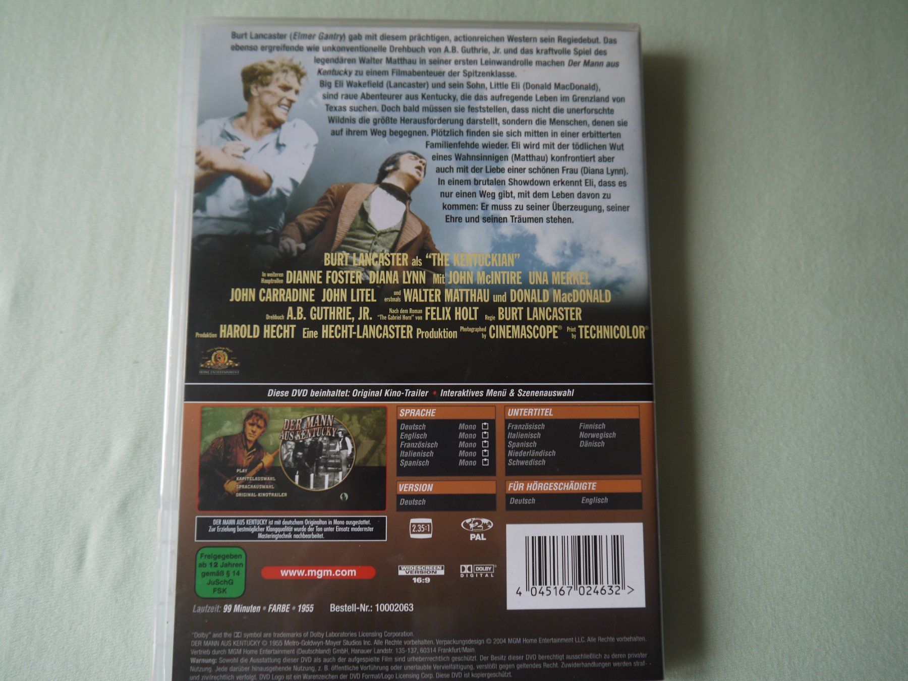 Tutti i DVDs: DER MANN AUS KENTUCKY - Burt Lancaster – Usato da Hagendorn venduto da Blaf 1