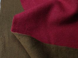 Merino Stoff Jersey Doubleface 2.05x1.50m rosso-olive mel