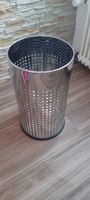 Wäschekorb Metall Lochmuster Silber H:30cm guter Zustand