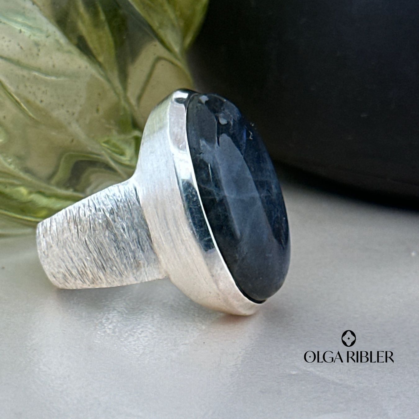 Olga Ribler Bagues: Statement Ring mit Labradorit,Silber, Grösse 60 – Neuf (Voir description) à Luzern par byolgaribleroutlet 7