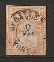 CH025g - Strubel 25g vollstempel St-Gallen