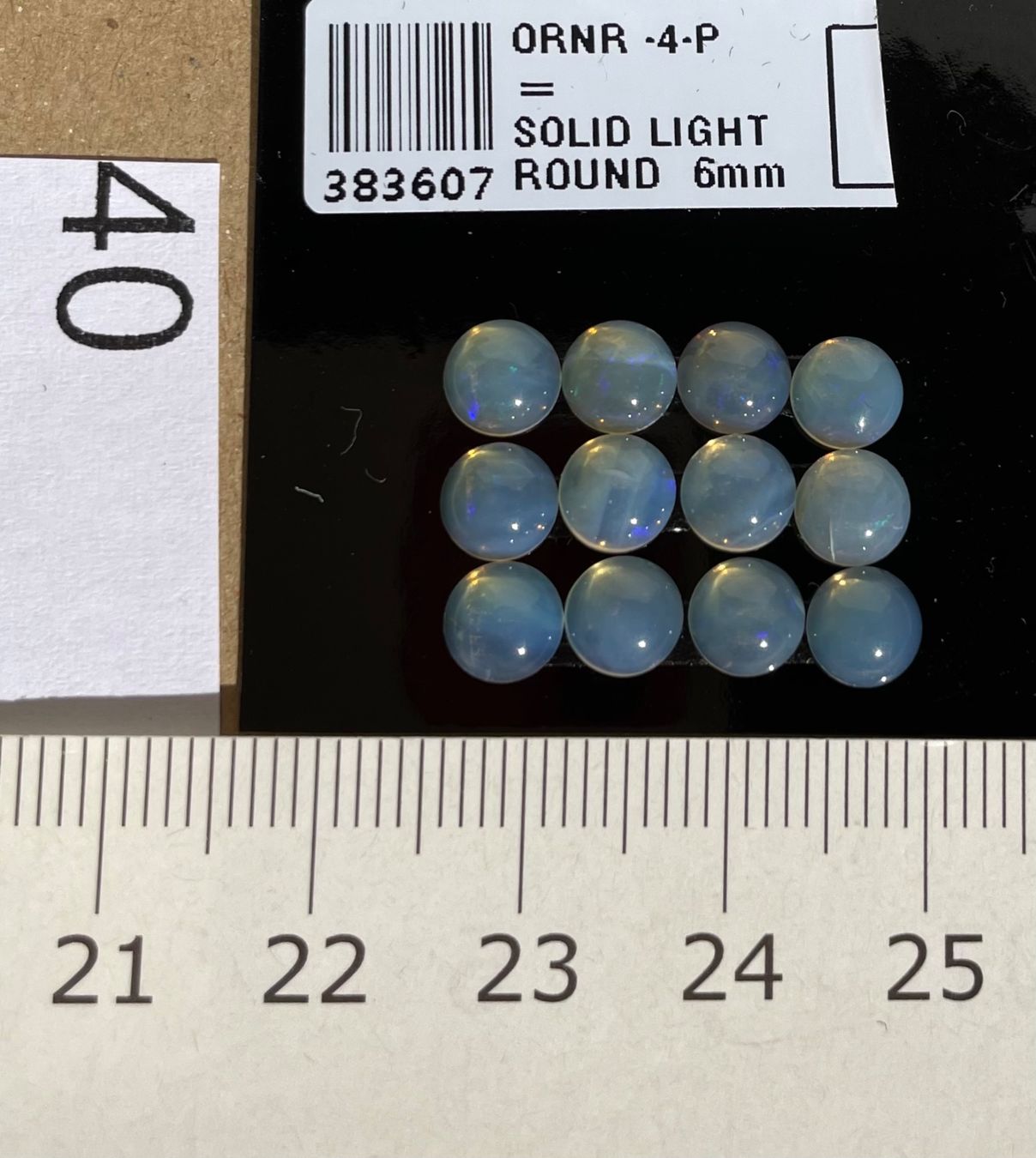 Fossilien: 12 Stk  Cabochons Opal echt winzig neu – Neu und originalverpackt aus Leuggern von gemshow 1
