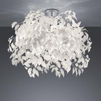 Deckenleuchte, Blätter, Weiss, 70 cm Ø