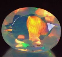Oval Faceted Ethiopian Welo Opal 1.40 Cts #A15