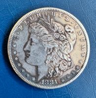 U.S.A. Morgan Silber Dollar 1881 S /Patina-Ansatzt!