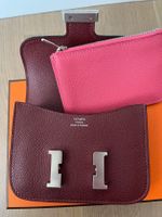 Hermès Constance Wallet Slim Rouge H/Rose Azalée