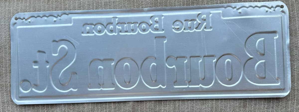 Ecriteaux: Blechschild Rue Bourbon Bourbon St. Dekoschild – D'occasion à zürich par PatCat02 1