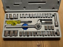 🔧 Coffret Douilles & Cliquet 3/8" Métrique + SAE – Neuf
