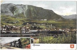 Chiasso Panorama con stazione e treno