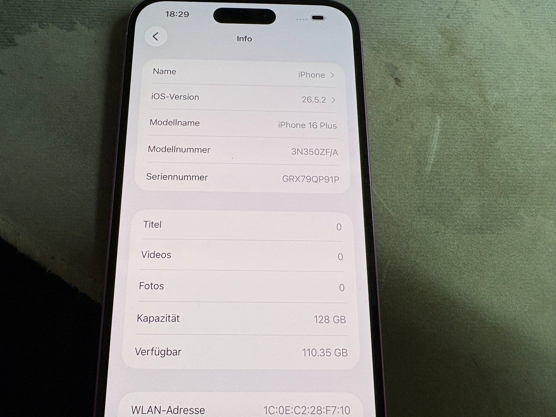 Apple Handys / Smartphones: Iphone 16 Plus 128Gb#93 – Gebraucht aus Au SG von bah_6f5w 3